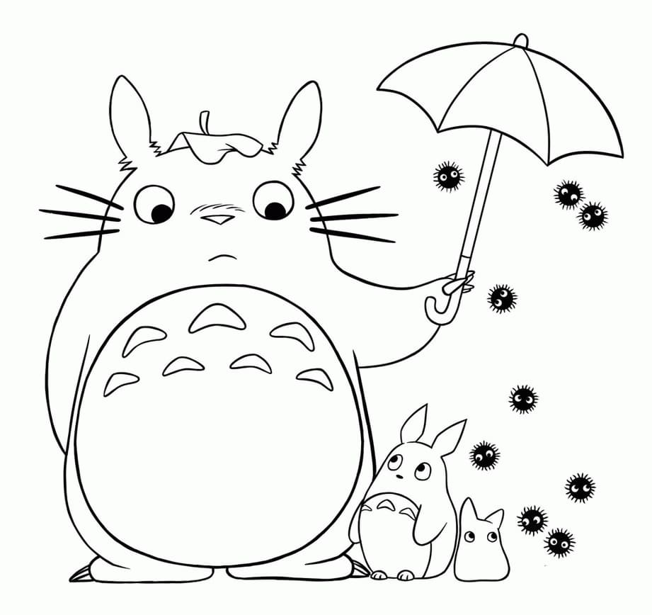 Nakreslete Totoro 5 omalovánka