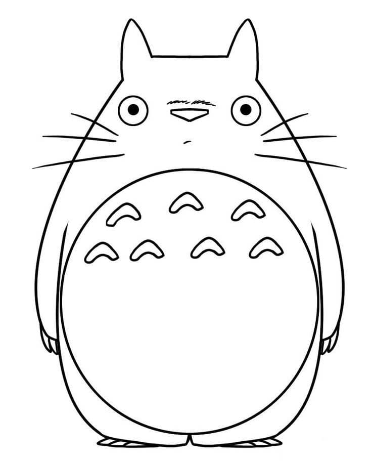 Nakreslete Totoro 7 omalovánka