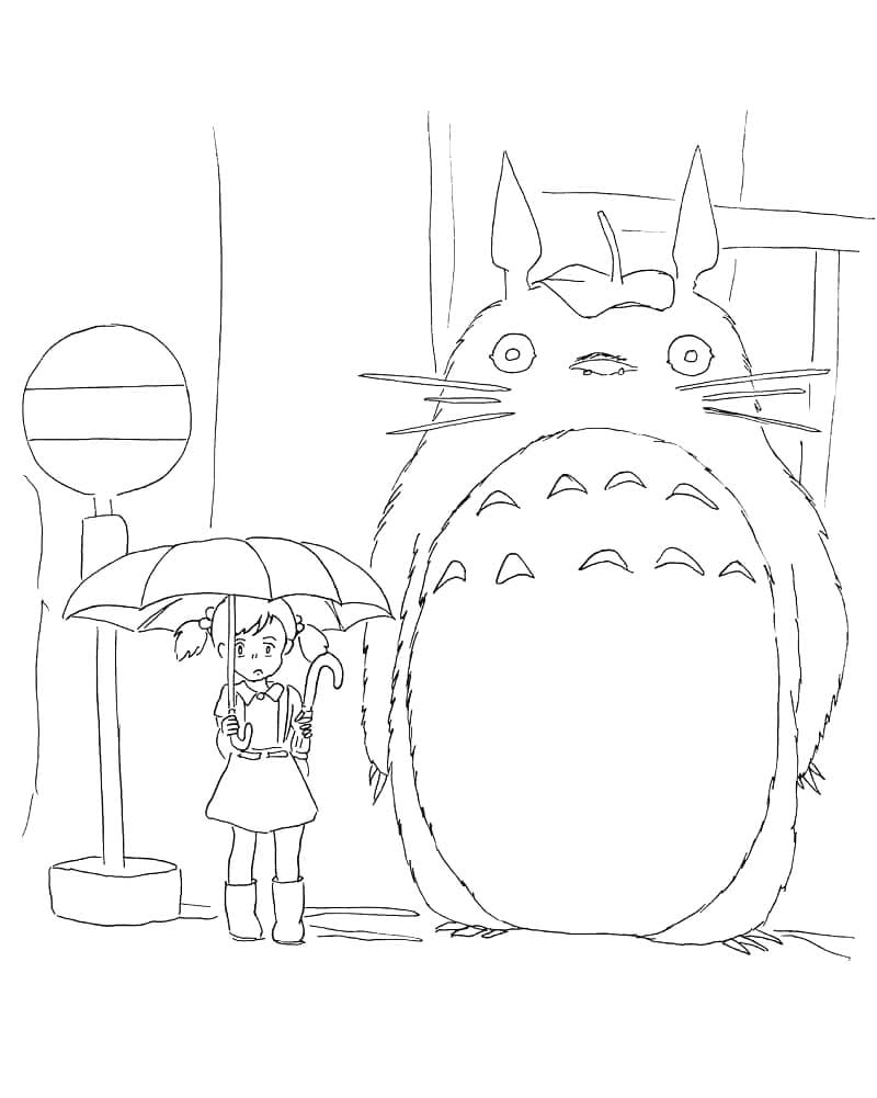 Nakreslete Totoro 8 omalovánka