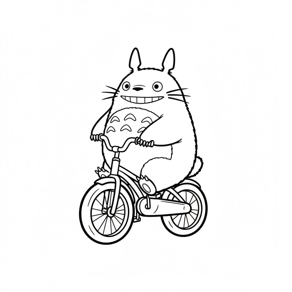 Nakreslete Totoro skica omalovánka