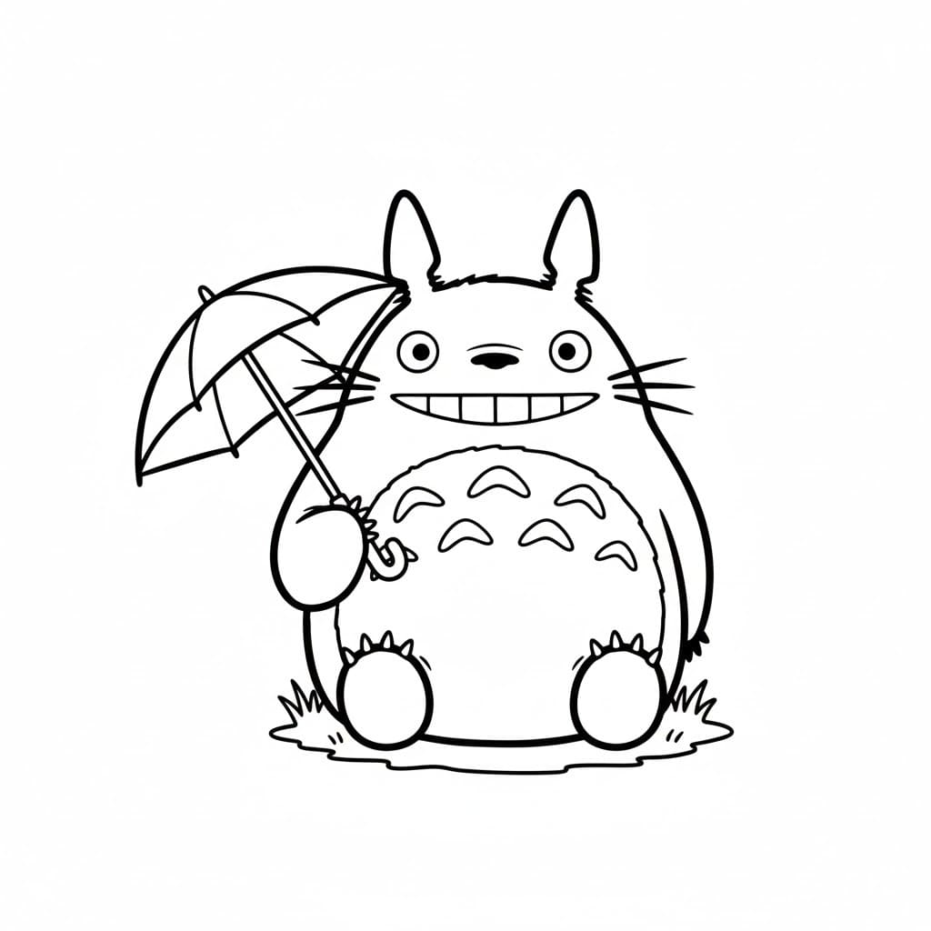 Nakreslete Totoro tisknutelné omalovánka