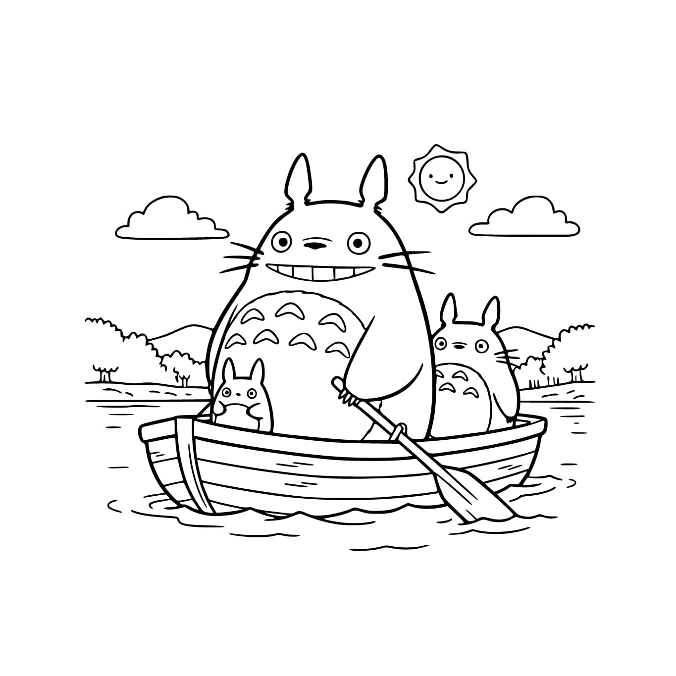 Nakreslete Totoro zdarma snadný omalovánka