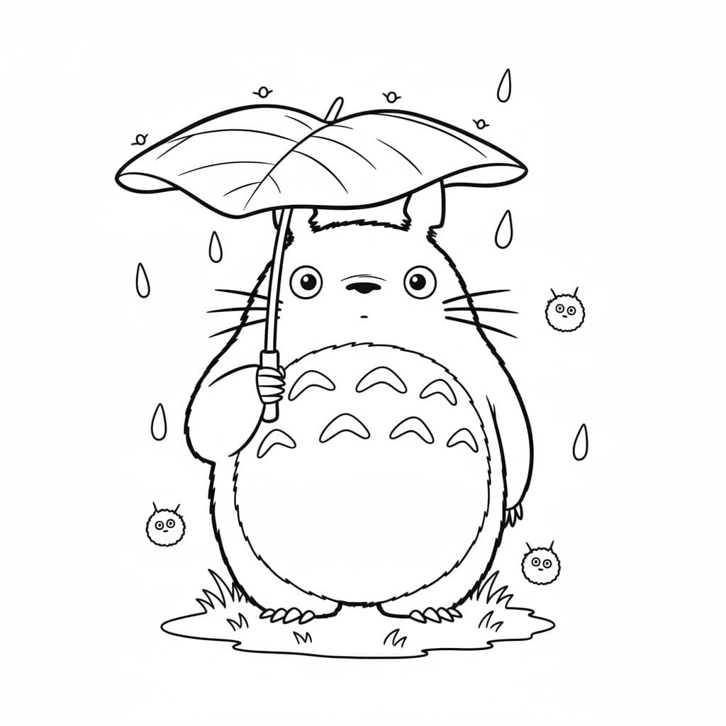Nakreslete Totoro zdarma základní omalovánka
