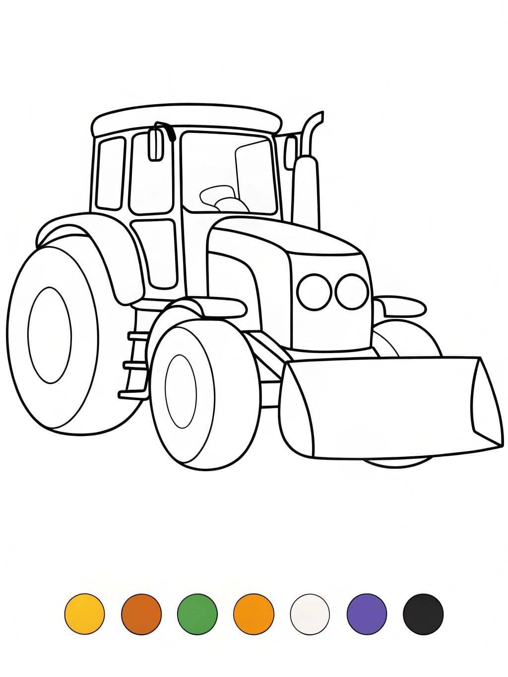 Nakreslete Traktor Malování podle čísel omalovánka