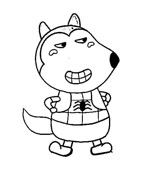 Nakreslete Wolfoo 7 omalovánka