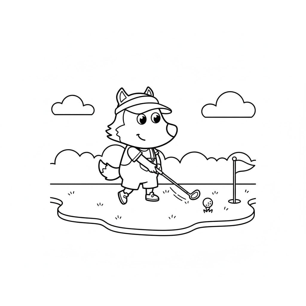 Nakreslete Wolfoo prostý omalovánka