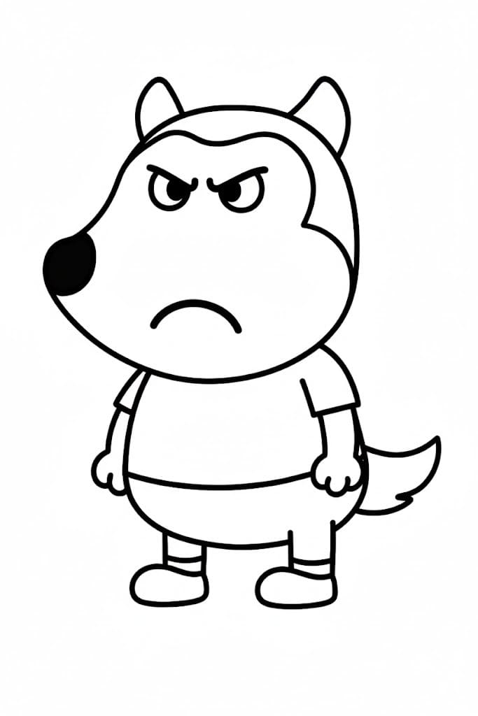Nakreslete Wolfoo tisknutelné pro děti omalovánka