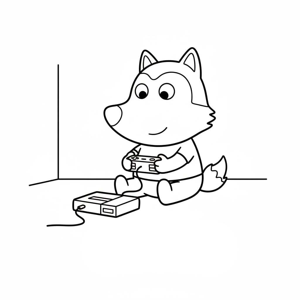 Nakreslete Wolfoo zdarma pro děti omalovánka