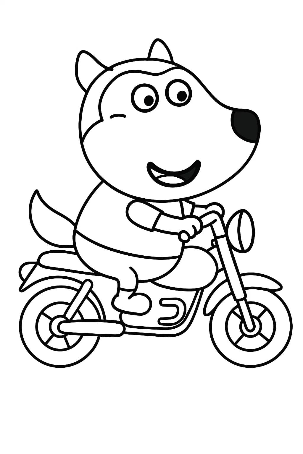 Nakreslete Wolfoo zdarma základní omalovánka