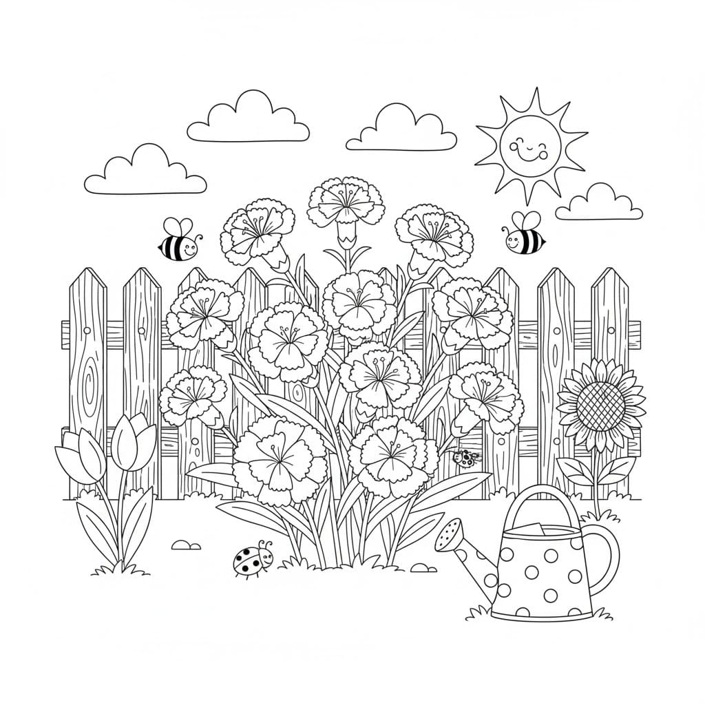 Nakreslete Zahrada snadný omalovánka
