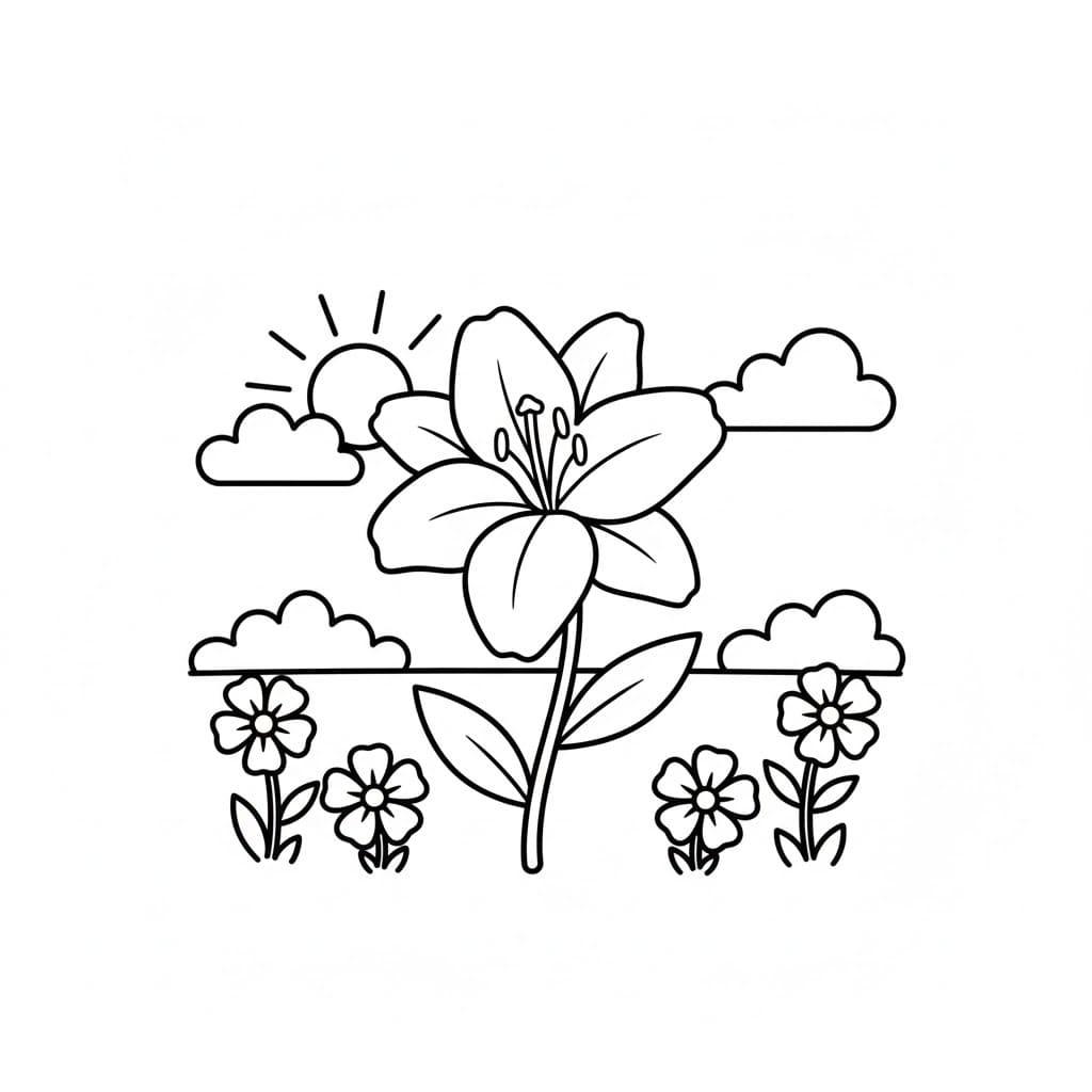 Nakreslete Zahrada u dětí omalovánka