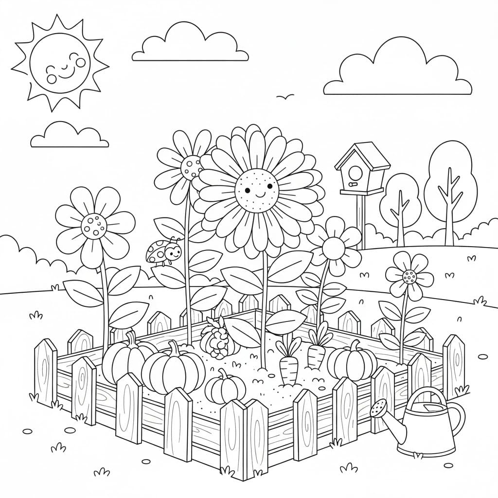 Nakreslete Zahrada základní omalovánka