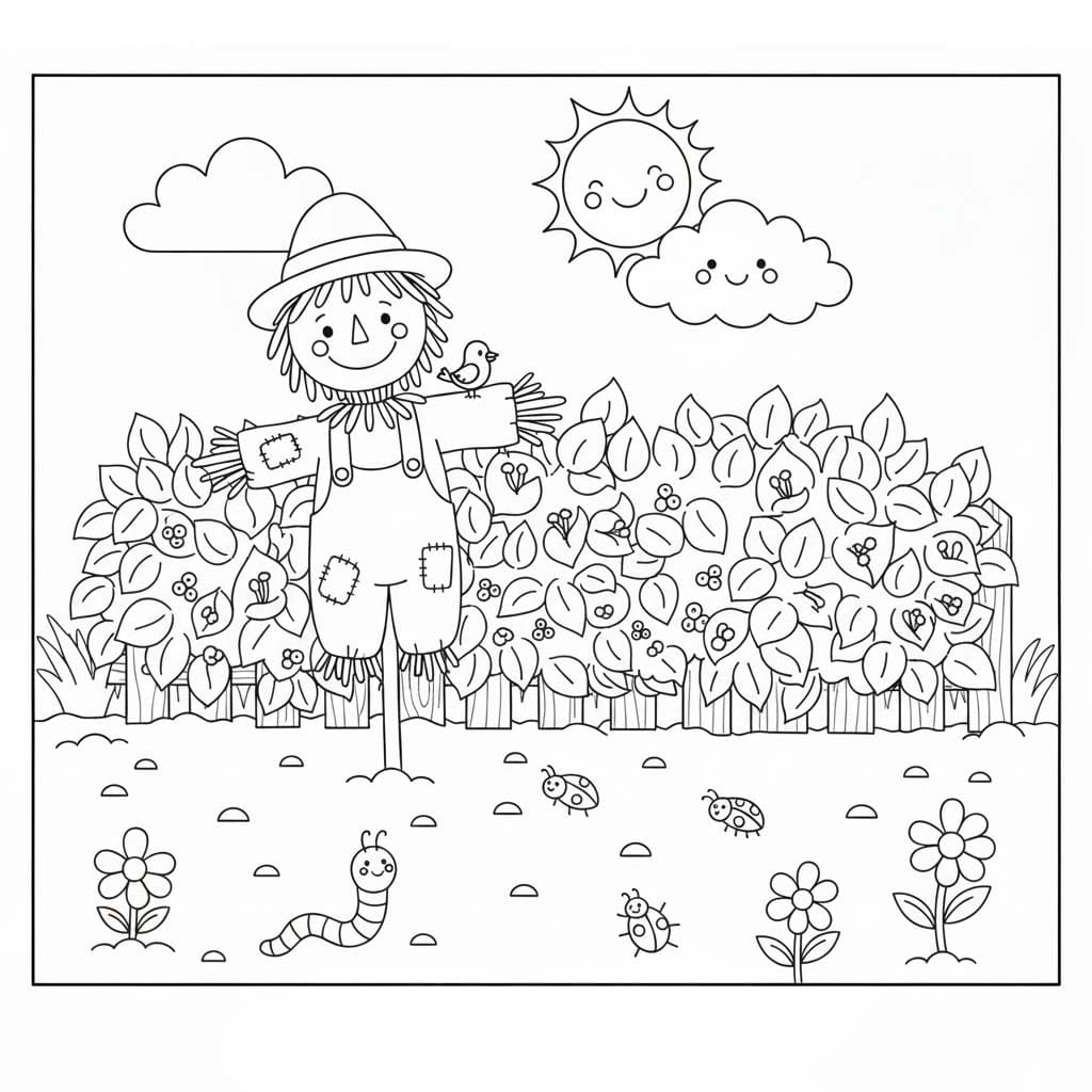 Nakreslete Zahrada zdarma omalovánka