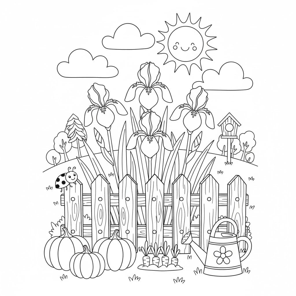 Nakreslete Zahrada omalovánka