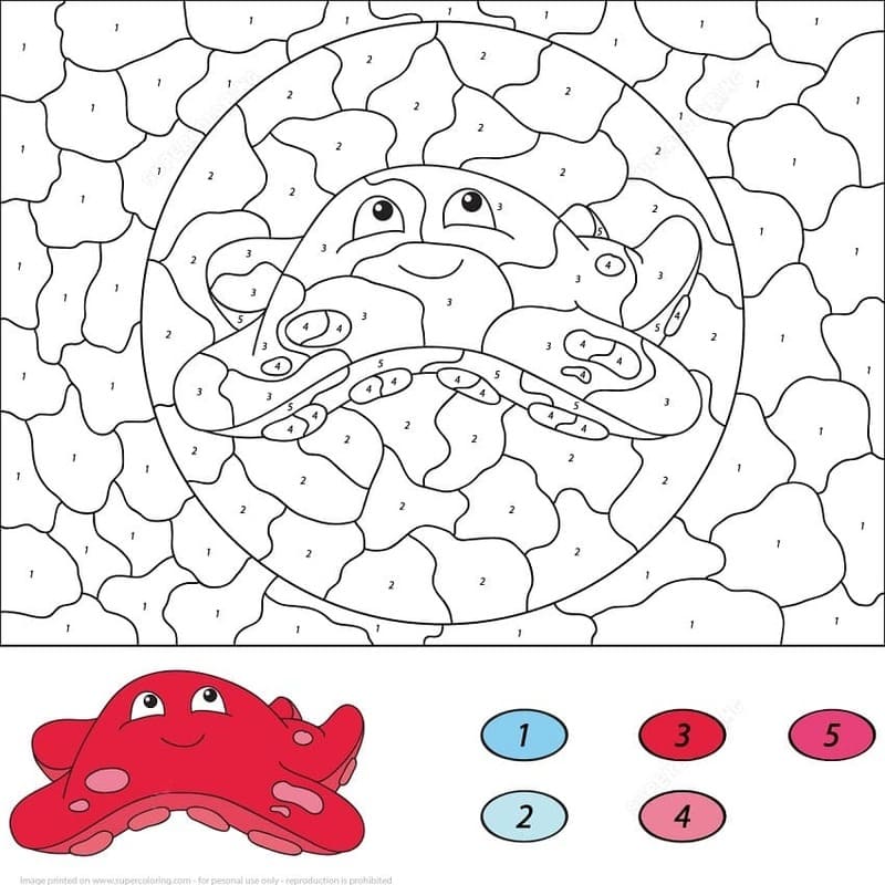 Nakreslete Zvířata Malování podle čísel zdarma omalovánka