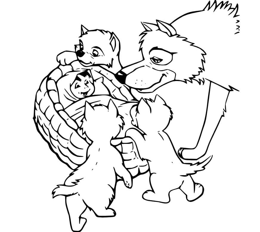 Obraz Kniha Džunglí prostý omalovánka