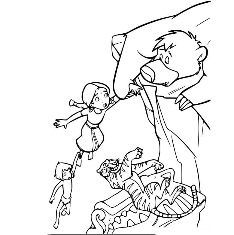 Obraz Kniha Džunglí omalovánka