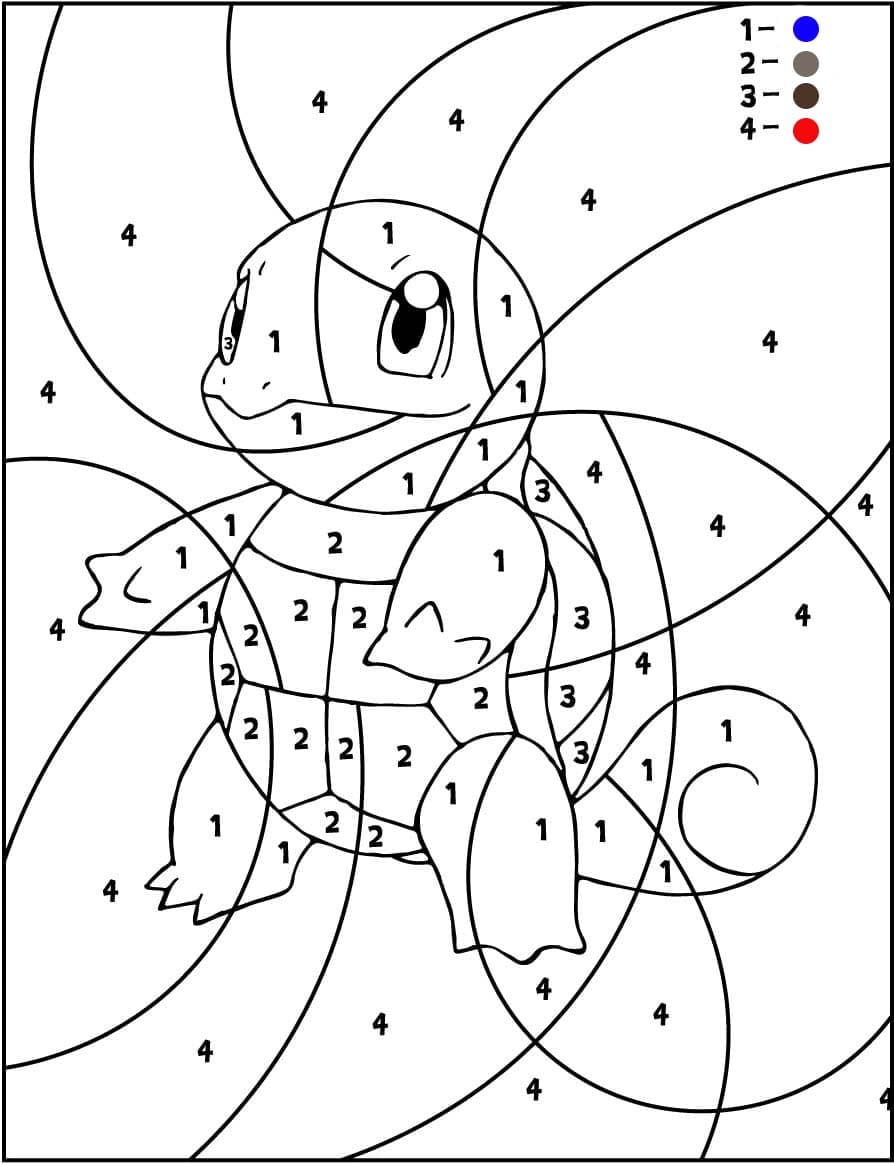 Pokemon Malování podle čísel základní omalovánka