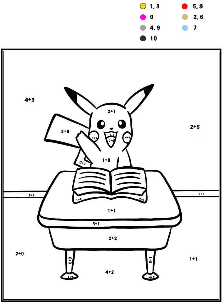 Pokemon Malování podle čísel omalovánky