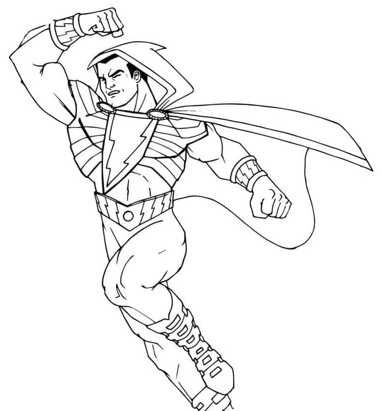 Shazam pro děti omalovánka