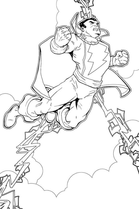 Shazam zdarma základní omalovánka