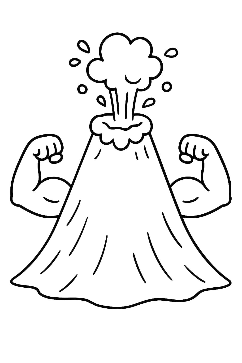 Sopka prostý u dětí omalovánka