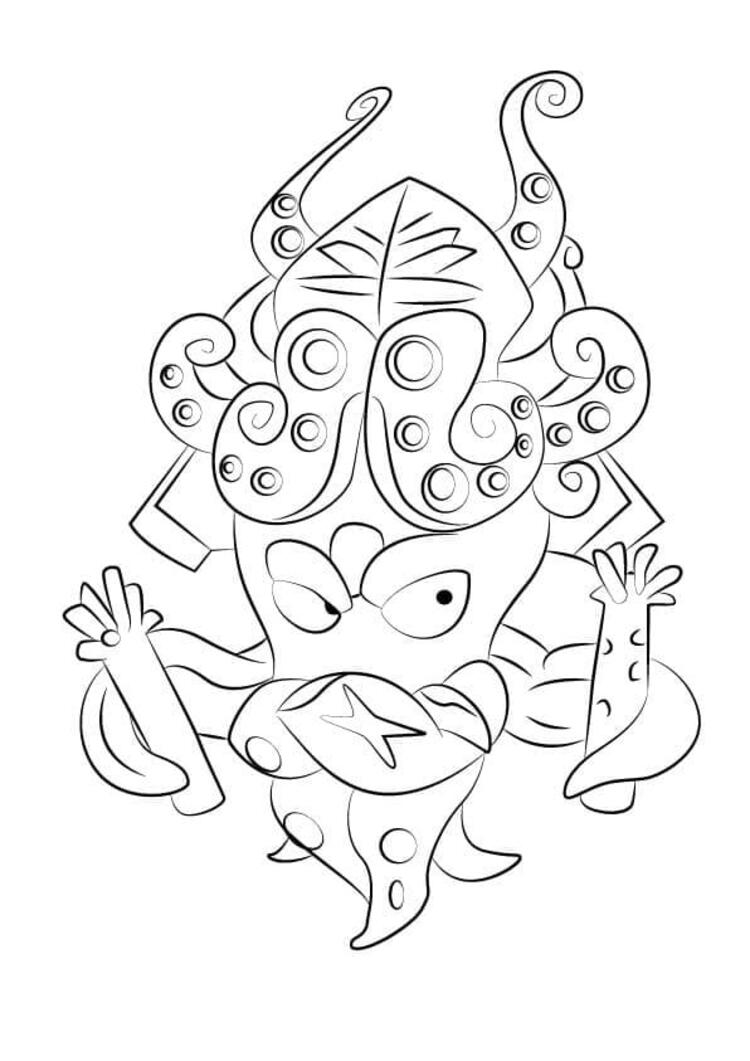 Splatoon zdarma prostý tisknutelné omalovánka