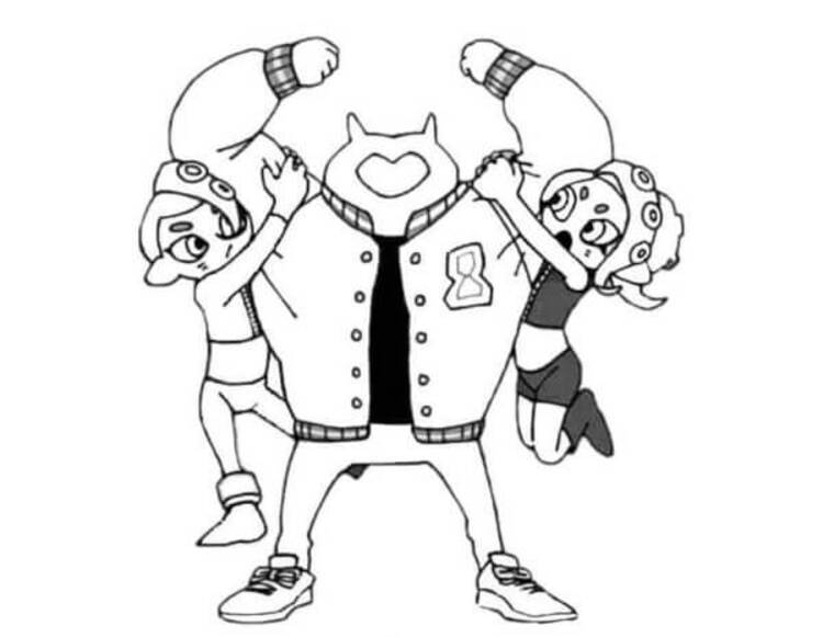 Splatoon zdarma tisknutelné pro děti omalovánka