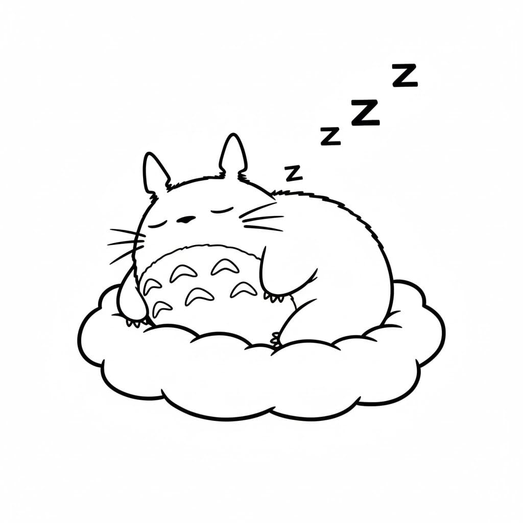 Totoro zdarma základní omalovánka