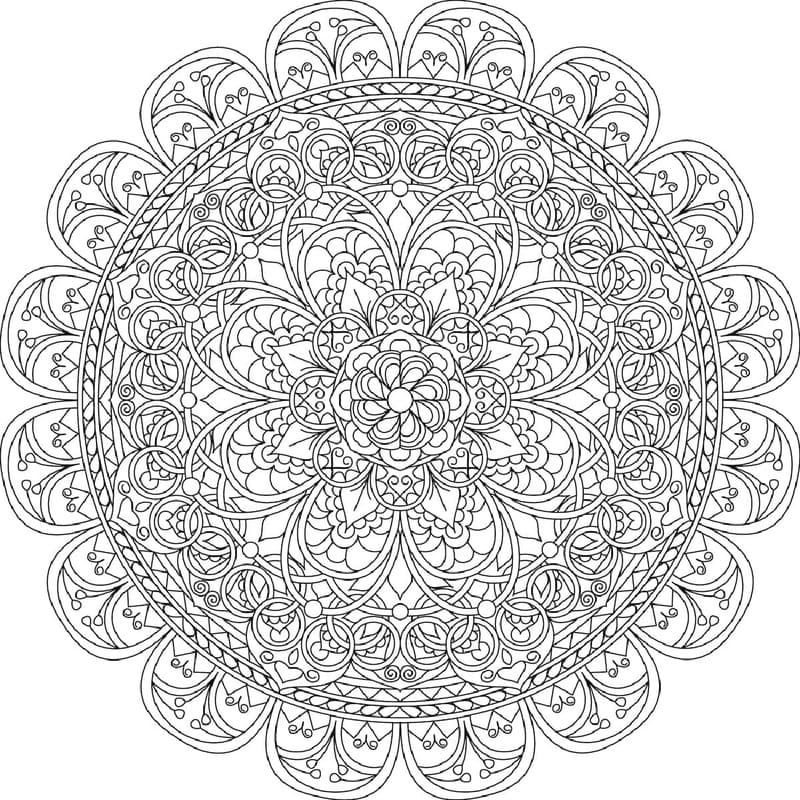 Všímavost tisknutelné pro děti omalovánka