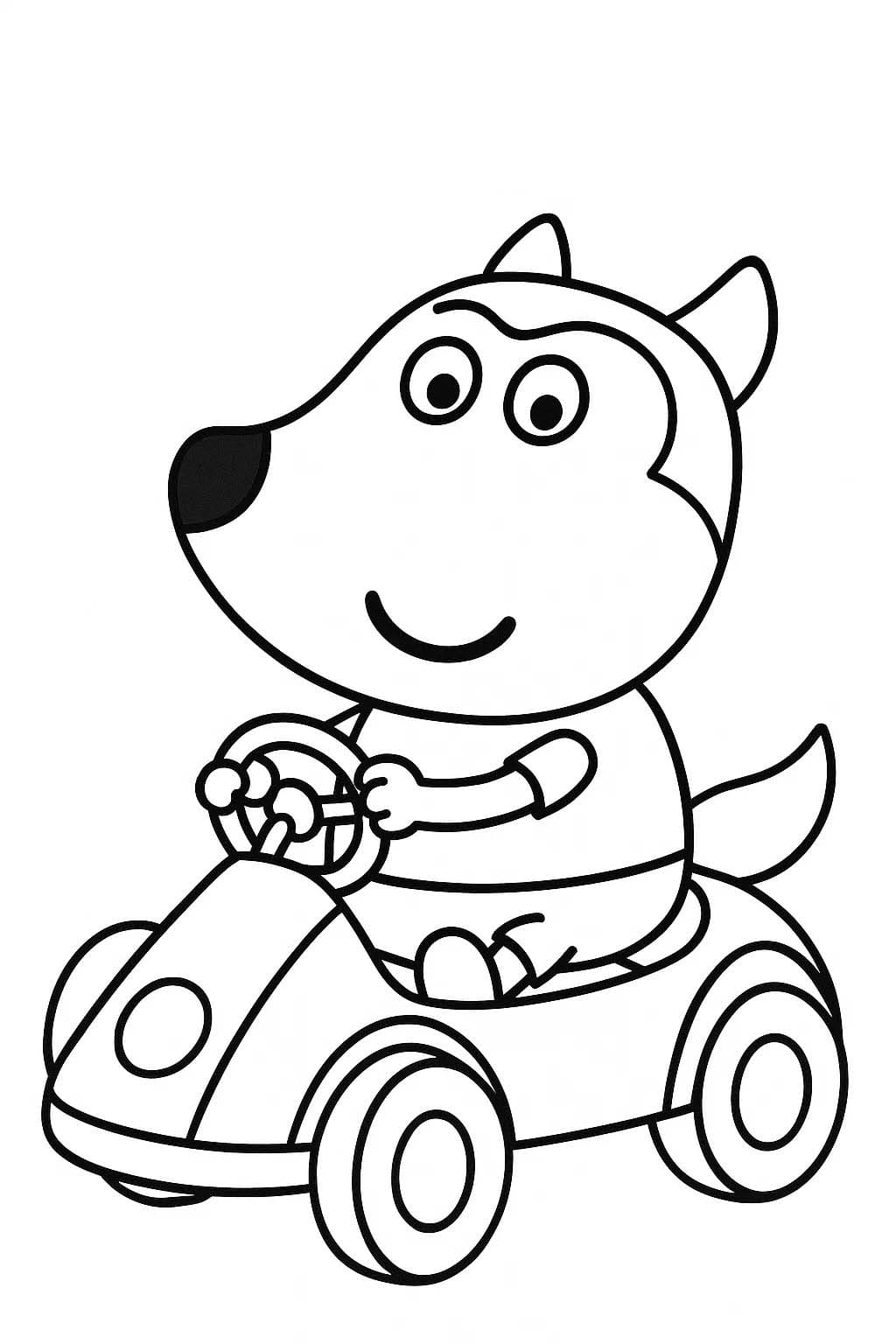 Wolfoo tisknutelné omalovánka