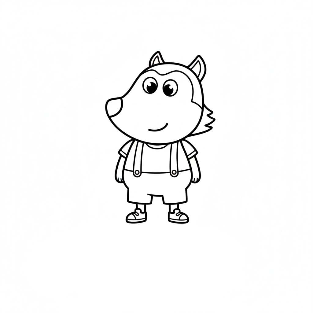 Wolfoo zdarma pro děti omalovánka