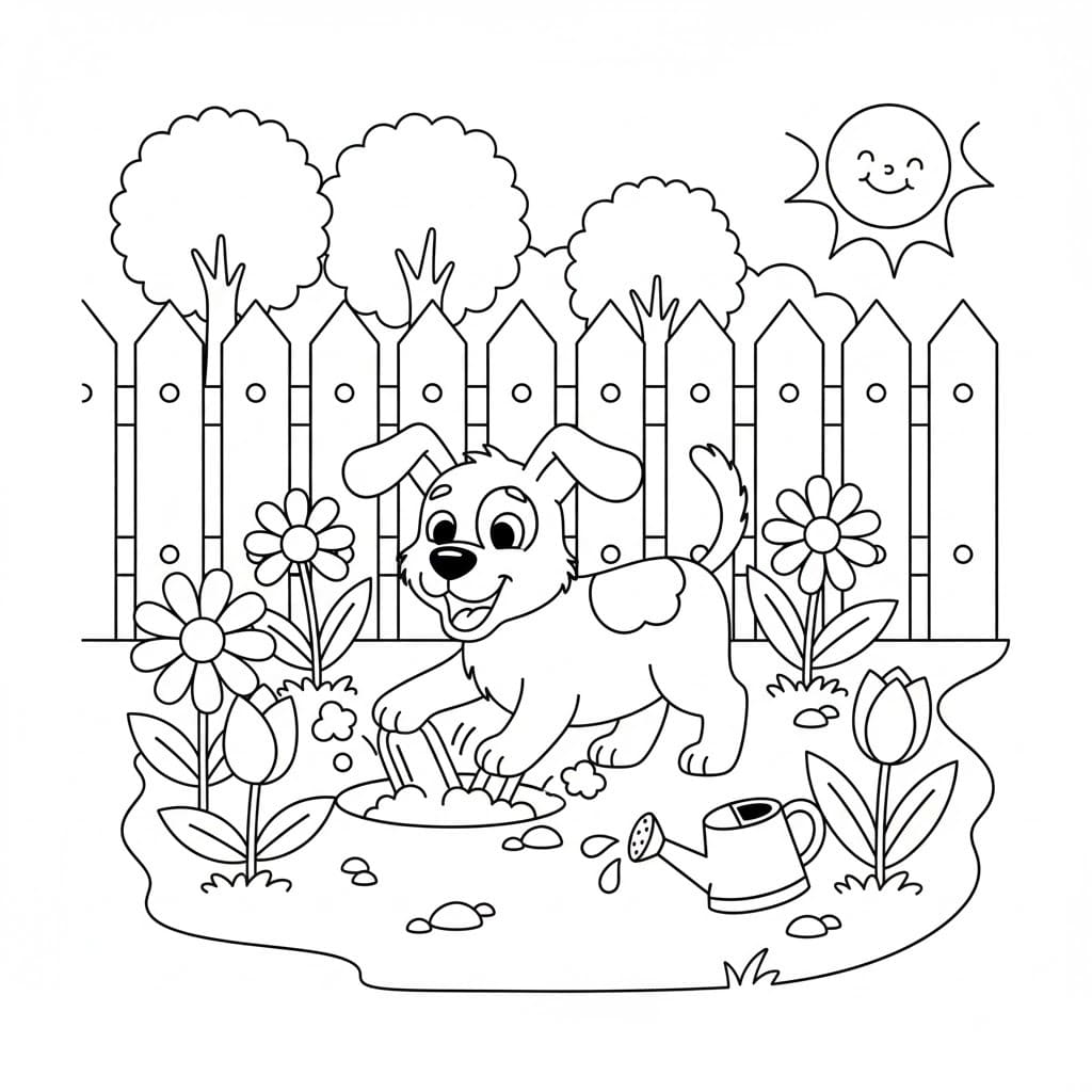 Zahrada 1 omalovánka