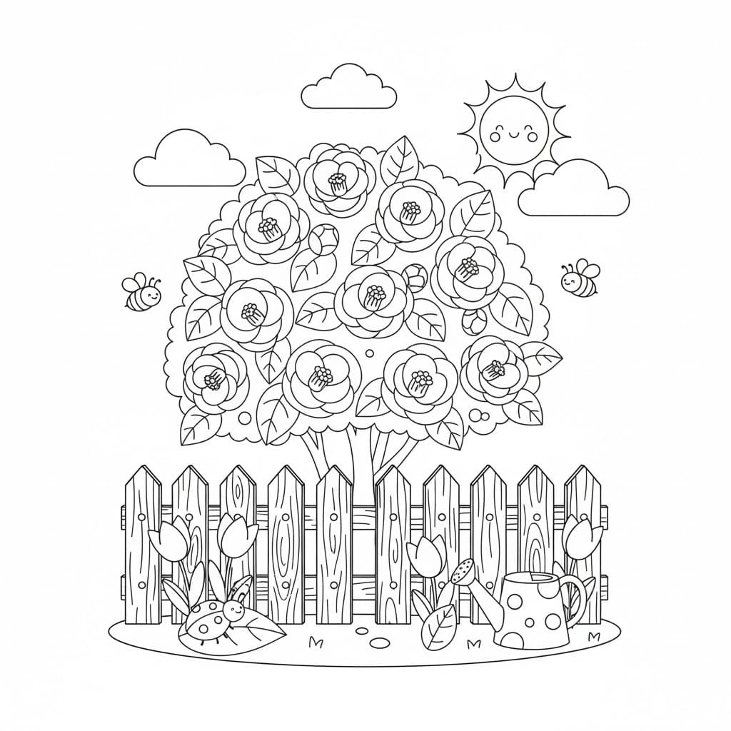 Zahrada 3 omalovánka