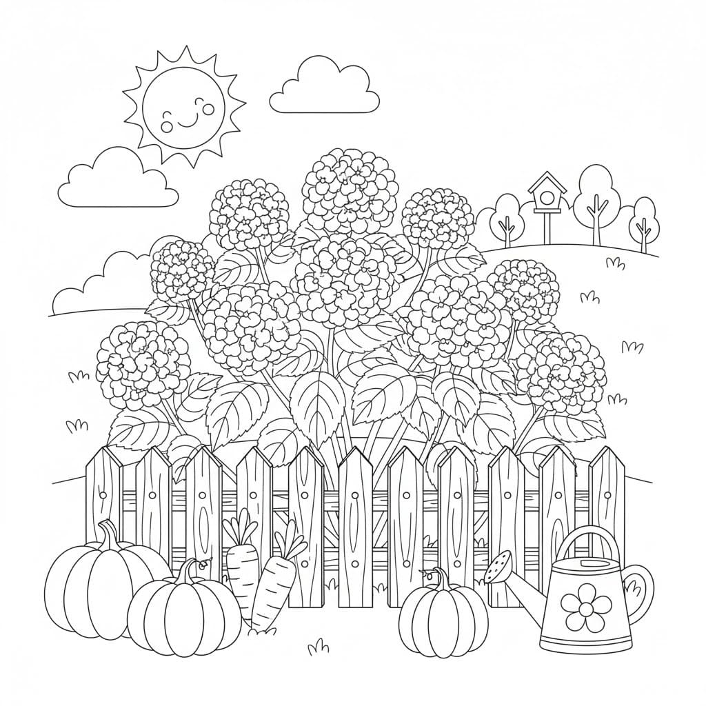 Zahrada 4 omalovánka