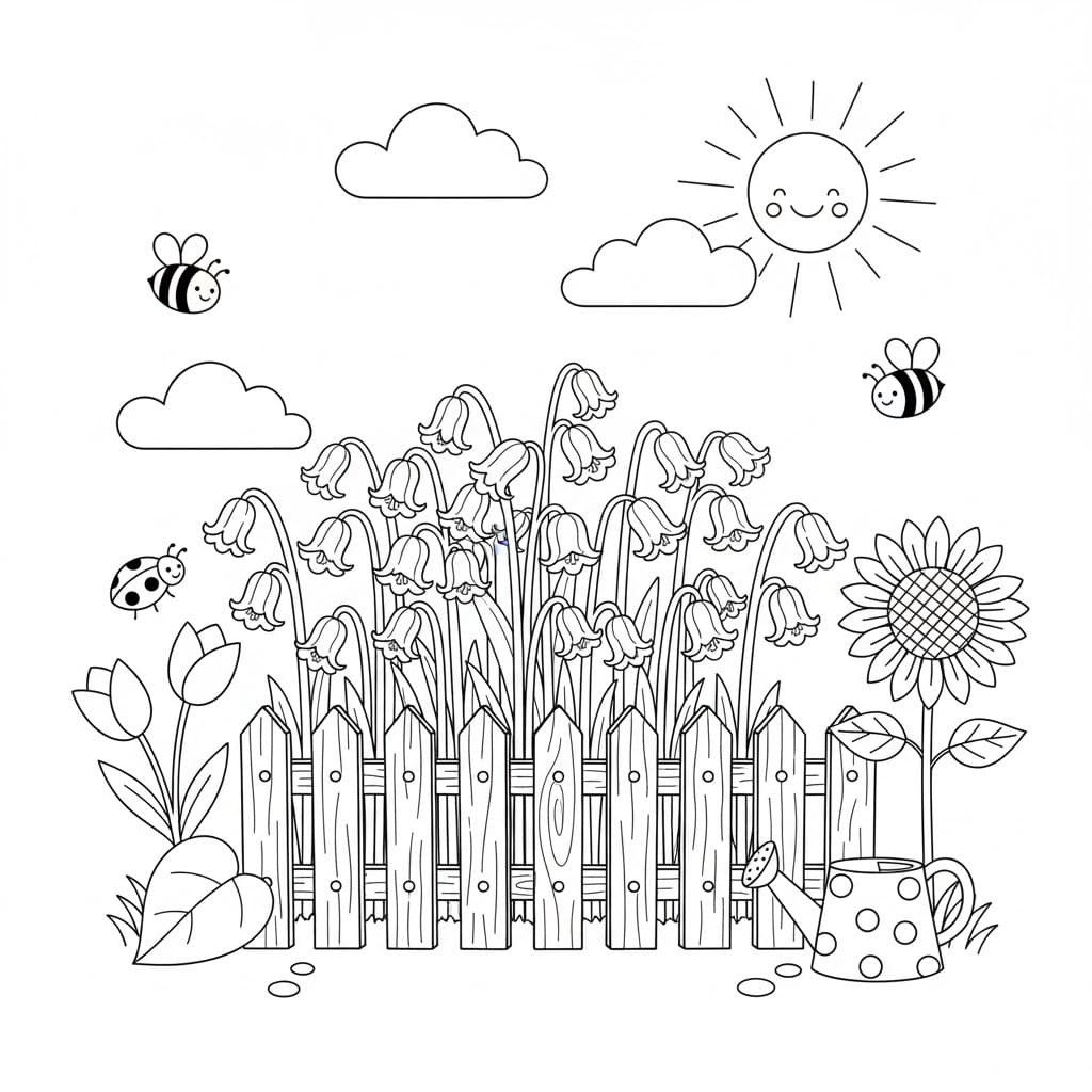 Zahrada 6 omalovánka