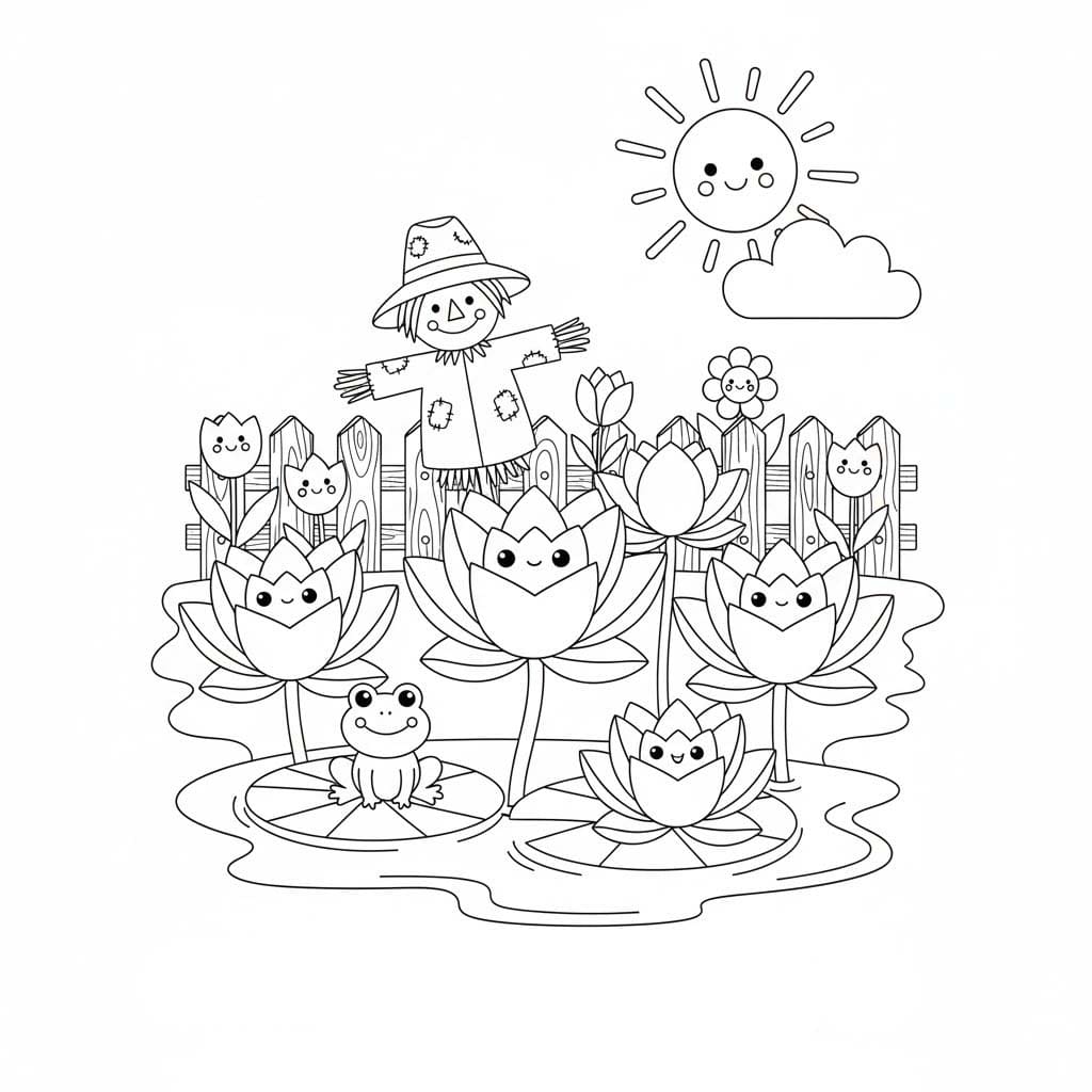 Zahrada 8 omalovánka