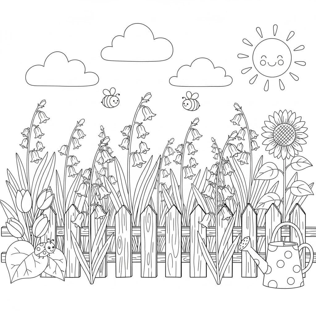 Zahrada prostý u dětí omalovánka