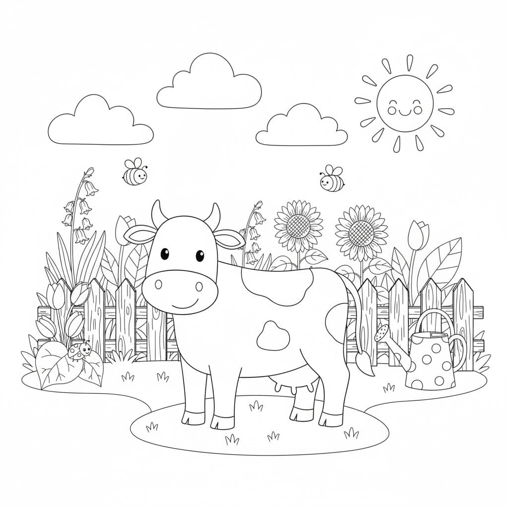 Zahrada základní u dětí omalovánka