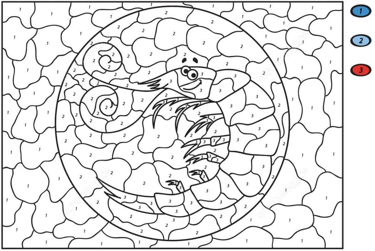 Zvířata Malování podle čísel k vytisknutí omalovánka