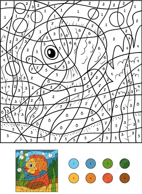 Zvířata Malování podle čísel zdarma základní omalovánka