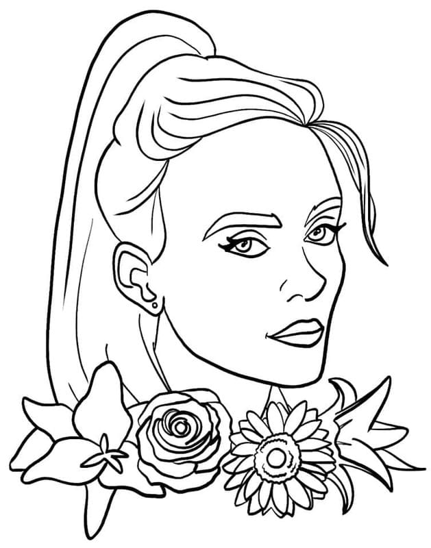 Billie Eilish pro děti omalovánka