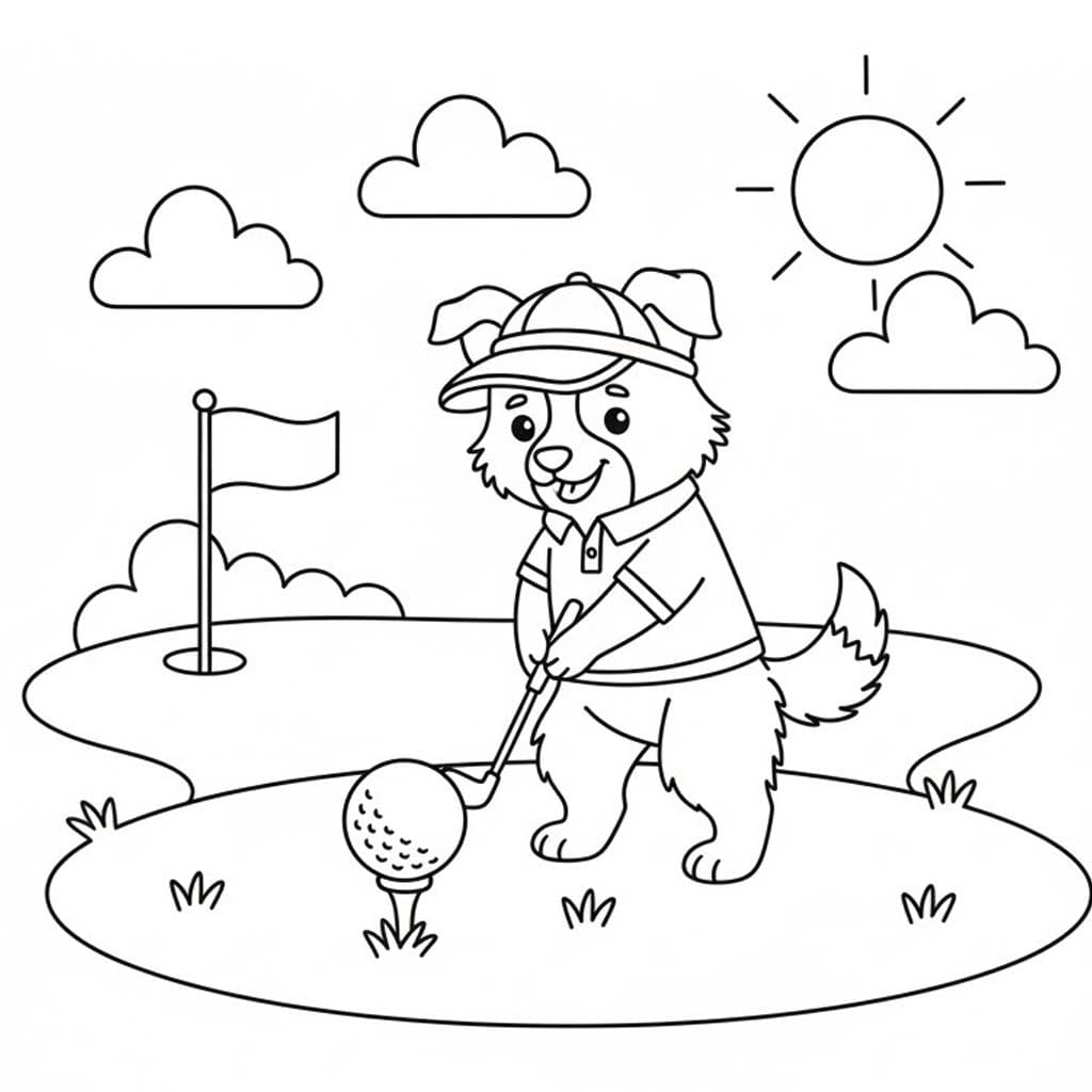 Border Kolie k vytisknutí omalovánka