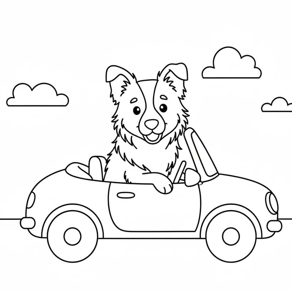 Border Kolie tisknutelné pro děti omalovánka