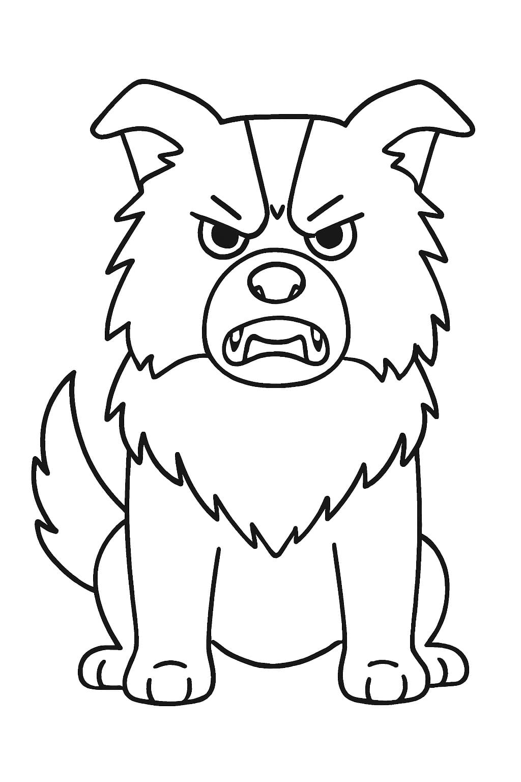 Border Kolie tisknutelné omalovánka