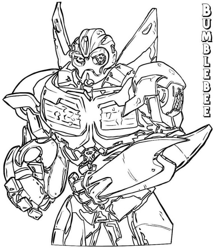 Bumblebee prostý tisknutelné omalovánka