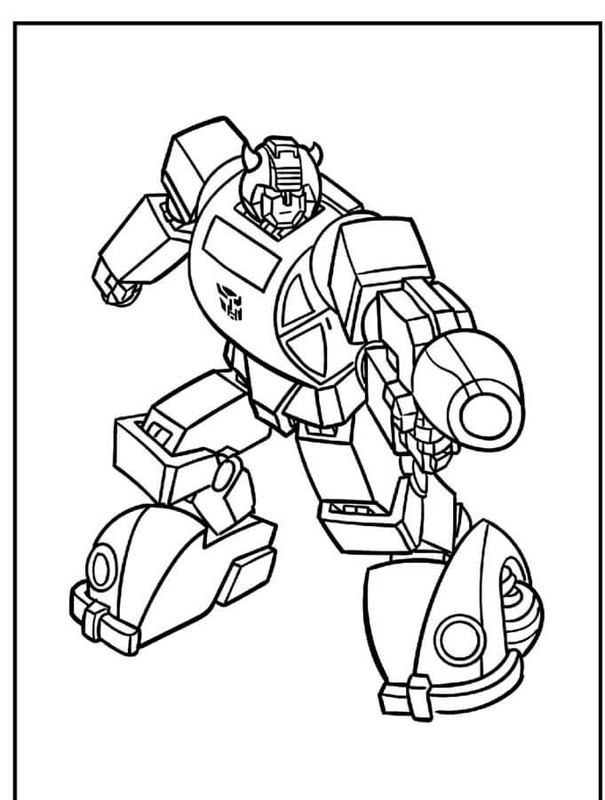 Bumblebee snadný tisknutelné omalovánka