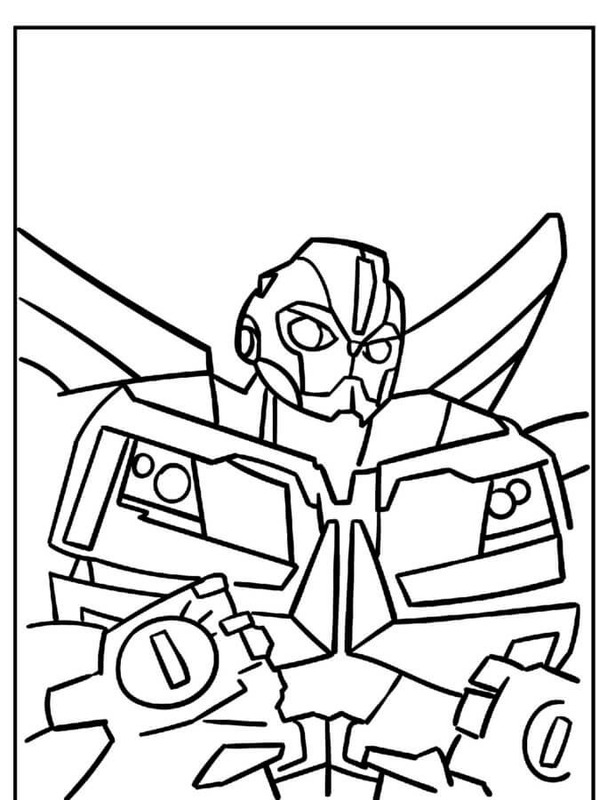 Bumblebee zdarma tisknutelné pro děti omalovánka