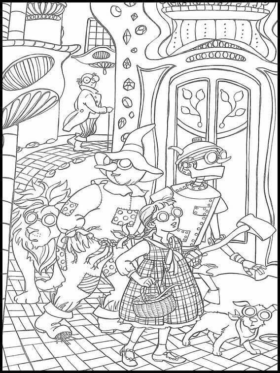 Čaroděj ze země Oz k vytisknutí zdarma omalovánka