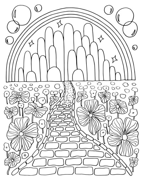 Čaroděj ze země Oz prostý omalovánka